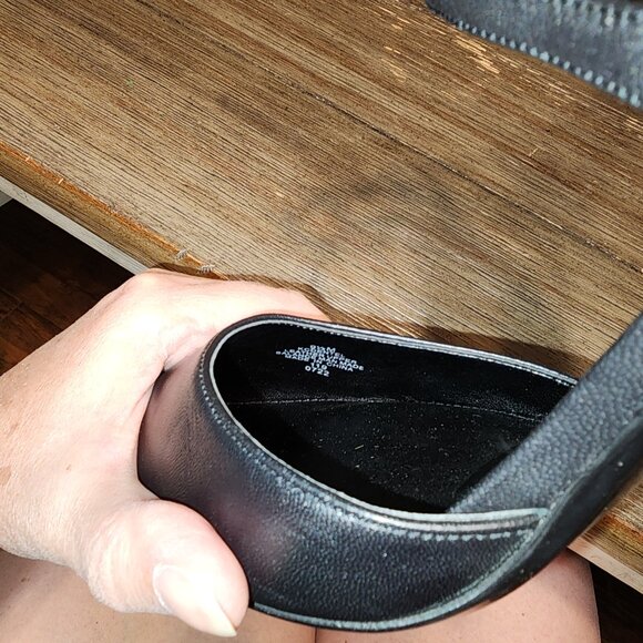 CALVIN KLEIN Women's Loden Asymmetrical Strap Dress Pumps NWOT BLACK PATENT 9.5M - Picture 8 of 12